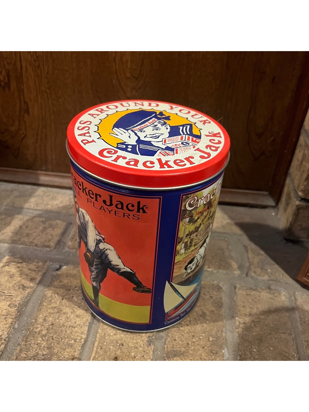 1900’s Empty Cracker Jack Popcorn Confection Tin Canister